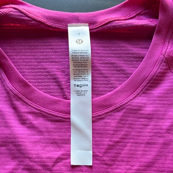 lululemon athletica Bright Pink Long Sleeve Top - Picture 2 of 3